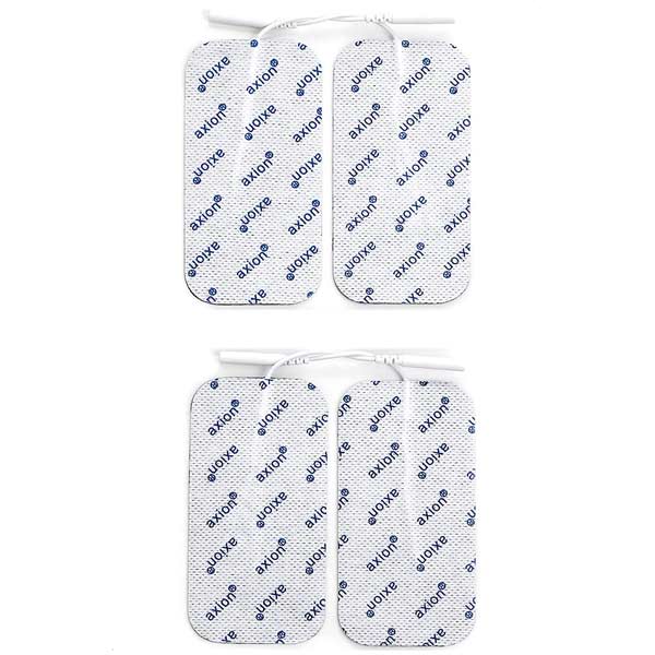 Elektroden 10x5 cm - 4 Stück - passend zu axion, Prorelax, Promed, Auvon - 2mm Steckanschluss - Image 2