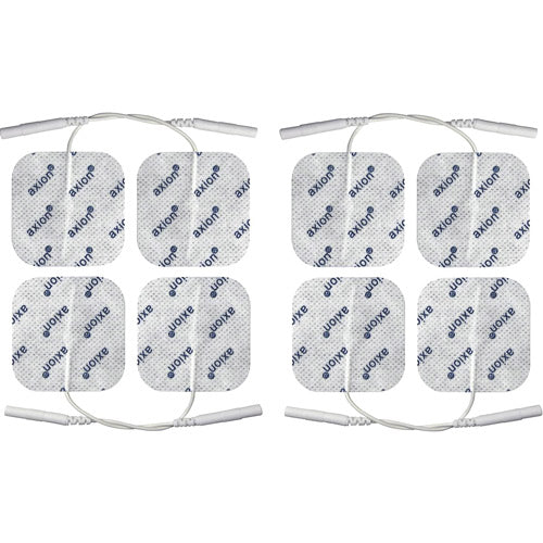 Elektroden 5x5 cm - 8 Stück - passend zu axion, Prorelax, Promed, Auvon - 2mm Steckanschluss