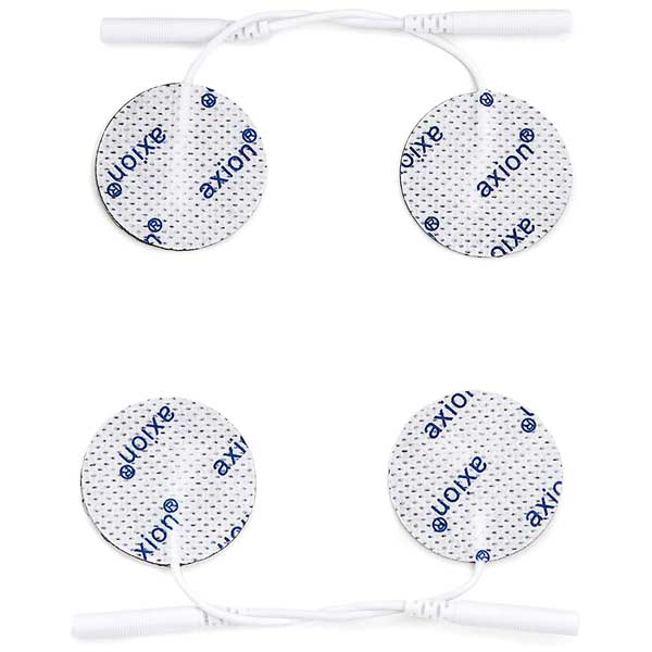 Elektroden (rund), Ø 3.2 cm - 4 Stück - passend zu axion, Prorelax, Promed - 2mm Steckanschluss - Image 2