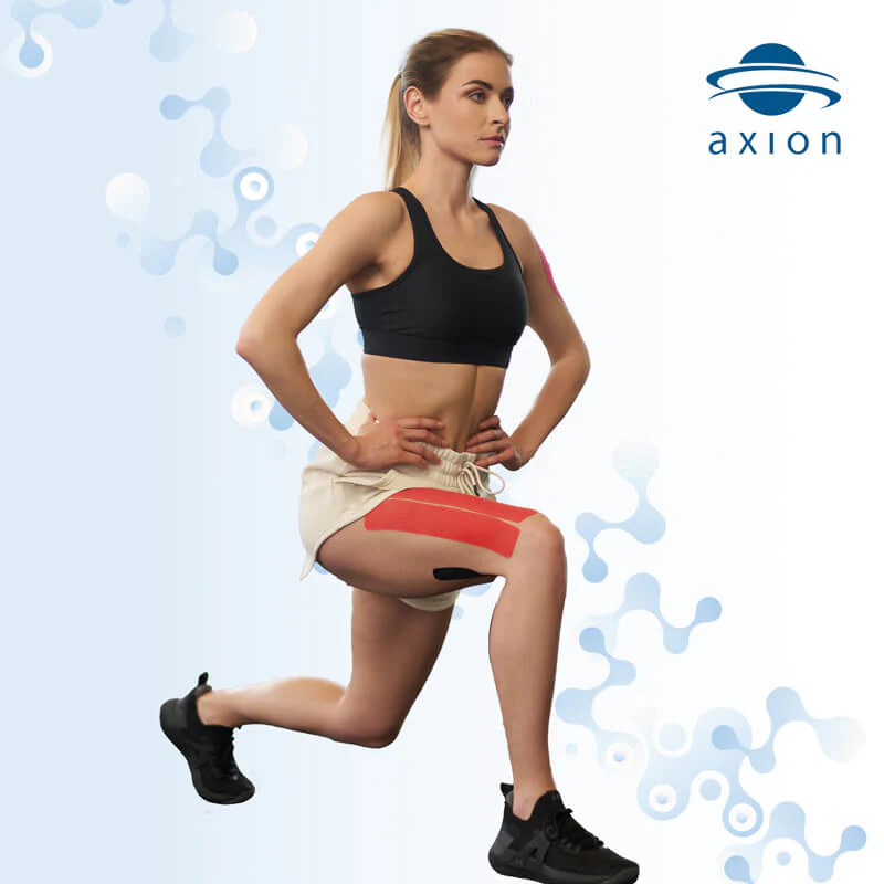 60 Streifen Kinesiologie-Tape 5cm breit 25cm lang Precut auf 3 Rollen in mehreren Farben von axion - Image 5
